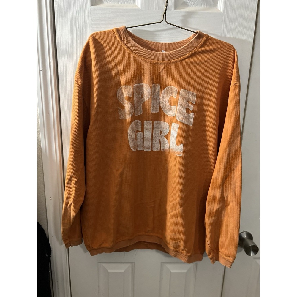 Chicka-d‎ Medium corded spice girl the lyne sweatshirt pumpkin spice orange
